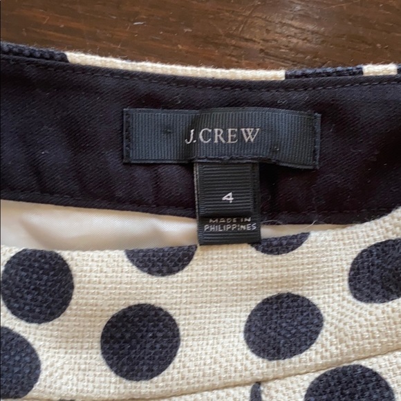 J. CREW cotton polka dot mini skirt 4 lined - Picture 5 of 5